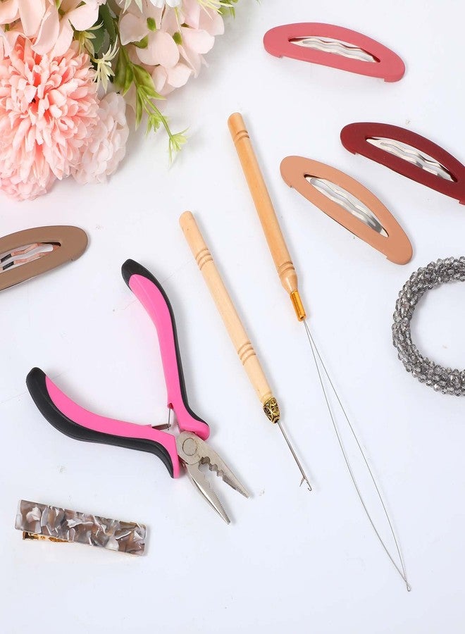 ElevateTech Hair Extension Tools Kit, 3 Pcs Microlinks Beads Tools Pliers Loop Needle Pulling Hook Tool 3-Hole Micro Links Hair Extensions Kit for Micro and Nano Ring Hairs Extensions or Removal - Image 4